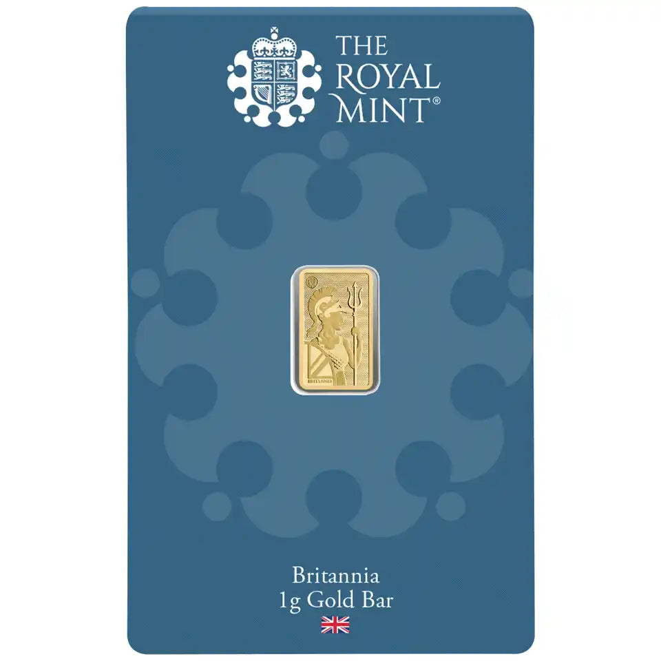 The Royal Mint Secure Britannia 1g Gold Bar