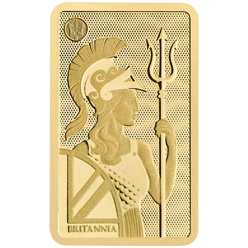 The Royal Mint Secure Britannia 1g Gold Bar
