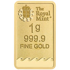 The Royal Mint Secure Britannia 1g Gold Bar